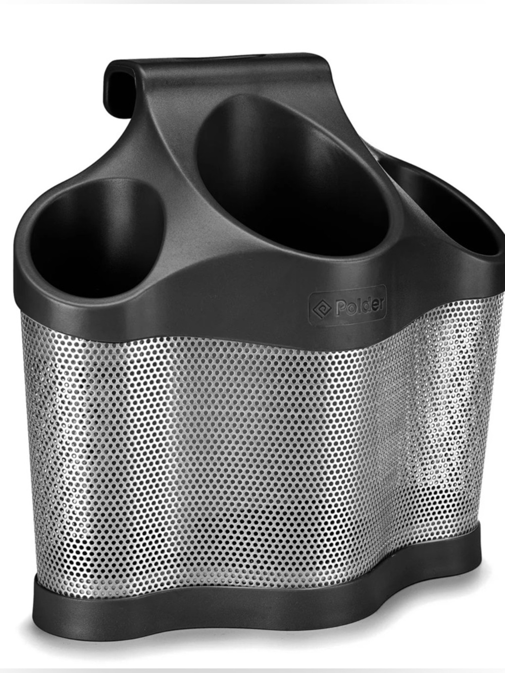Polder Style Station Hair Tool Organizer - Silver Mesh with Black Trim - Picture 5 of 8